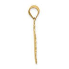 FJC Finejewelers 14k Yellow Gold Solid Satin Polished Libra Zodiac Oval Charm