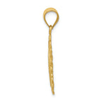 FJC Finejewelers 14k Yellow Gold Solid Satin Polished Scorpio Zodiac Oval Charm