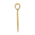 FJC Finejewelers 14k Yellow Gold Solid Satin Polished Sagittarius Zodiac Oval Charm