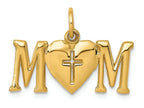 FJC Finejewelers 14k Yellow Gold Polished Mom with Cross Charm