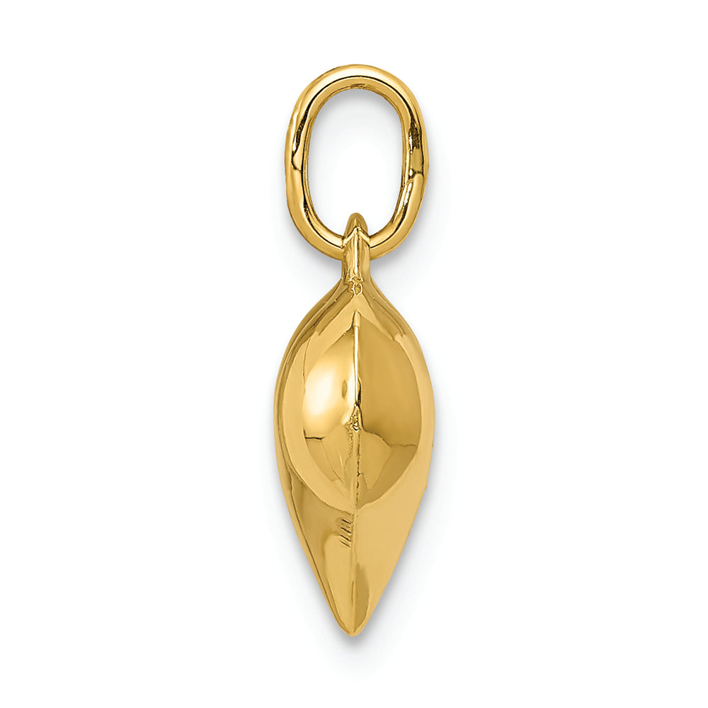 FJC Finejewelers 14k Yellow Gold Puffed Bright Cut Heart Charm