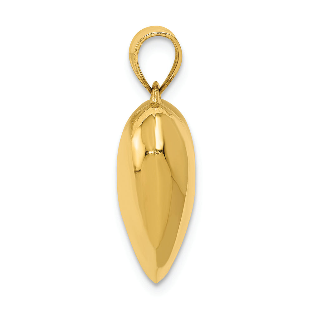 FJC Finejewelers 14k Yellow Gold Puffed Heart Charm