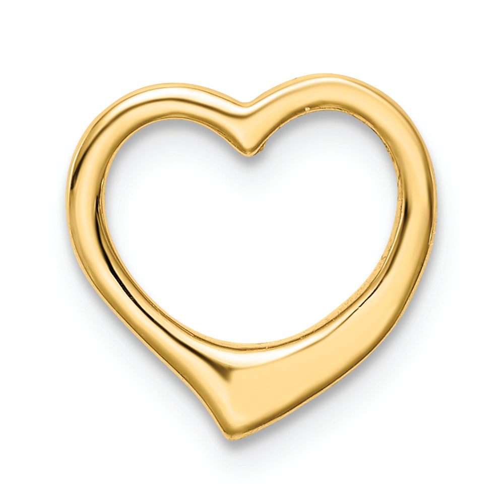 FJC Finejewelers 14k Yellow Gold 3d Floating Heart Slide Charm
