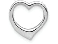FJC Finejewelers 14k White Gold White 3d Floating Heart Charm