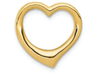 FJC Finejewelers 14k Yellow Gold 3d Floating Heart Slide Charm