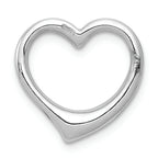FJC Finejewelers 14k White Gold White 3d Floating Heart Charm