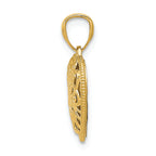 FJC Finejewelers 14k Two-tone Gold Reversible Filigree Heart Charm