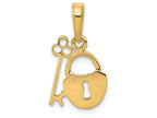 FJC Finejewelers 14k Yellow Gold Padlock And Key Charm