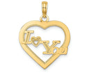 FJC Finejewelers 14k Yellow Gold I Heart You In Heart Frame Charm
