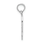 FJC Finejewelers 14k White Gold White 13 Inside Heart Charm