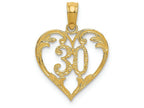 FJC Finejewelers 14k Yellow Gold 30 In Heart Cut-out Charm