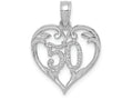 FJC Finejewelers 14k White Gold 50 In Heart Cut-out Charm