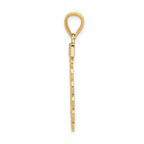 FJC Finejewelers 14k Yellow Gold with Rhodium Filigree Sweet 16 Charm