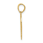 FJC Finejewelers 14k Yellow Gold 15 In Quince Anos Heart Frame Charm