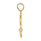 FJC Finejewelers 14k Yellow Gold Mom with Dangling Heart Charm