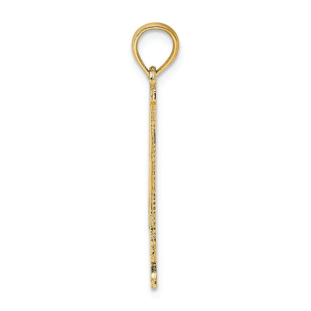 FJC Finejewelers 14k Yellow Gold #1 Dad Cut-out Vertical Charm