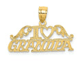 FJC Finejewelers 14k Yellow Gold I Heart Grandpa Charm