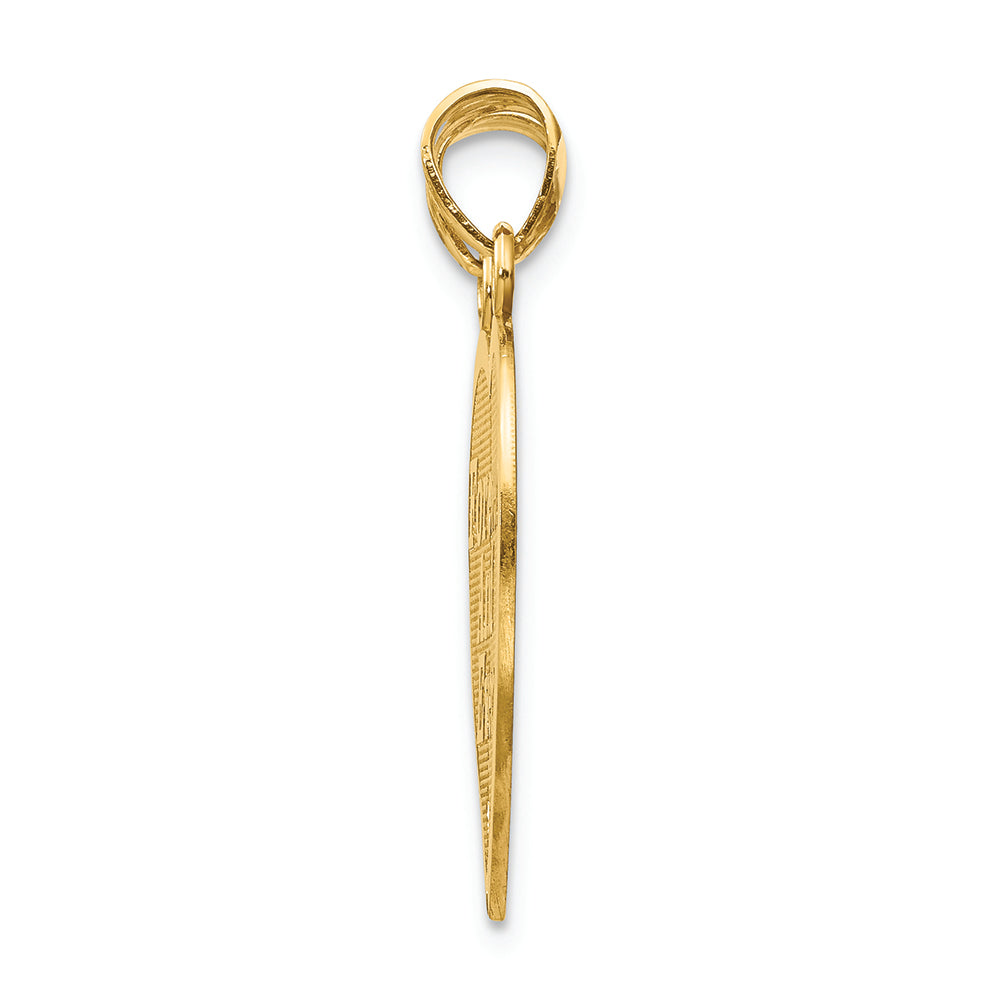 FJC Finejewelers 14k Yellow Gold Reversible Forever And Ever Break-apart Heart Charm
