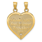 FJC Finejewelers 14k Yellow Gold Reversible Forever And Ever Break-apart Heart Charm