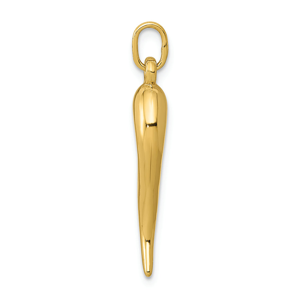 FJC Finejewelers 14k Yellow Gold Italian Horn Charm