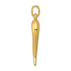 FJC Finejewelers 14k Yellow Gold Italian Horn Charm