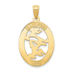 FJC Finejewelers 14k Yellow Gold Chinese Happiness Symbol In Oval Frame Charm