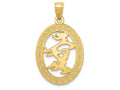 FJC Finejewelers 14k Yellow Gold Chinese Happiness Symbol In Oval Frame Charm