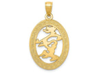 FJC Finejewelers 14k Yellow Gold Chinese Happiness Symbol In Oval Frame Charm