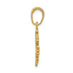 FJC Finejewelers 14k Yellow Gold 3d Snowflake Charm