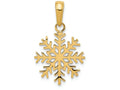 FJC Finejewelers 14k Yellow Gold 3d Snowflake Charm