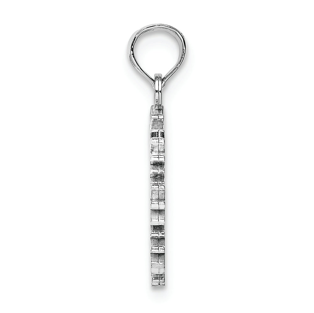 FJC Finejewelers 14k White Gold White 3d Snowflake Charm