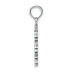 FJC Finejewelers 14k White Gold White 3d Snowflake Charm