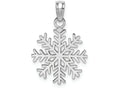 FJC Finejewelers 14k White Gold White 3d Snowflake Charm