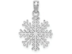 FJC Finejewelers 14k White Gold White 3d Snowflake Charm