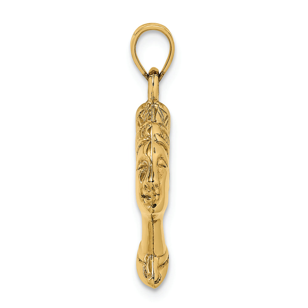 FJC Finejewelers 14k Yellow Gold 3D Nefertiti Charm