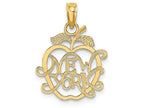 FJC Finejewelers 14k Yellow Gold New York In Apple Cut-out Charm