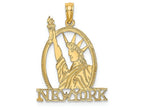 FJC Finejewelers 14k Yellow Gold Cut-out New York with Statue Of Liberty Charm
