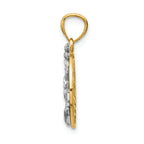 FJC Finejewelers 14k Two-tone Gold Small Lady Liberty On American Flag Disk Charm