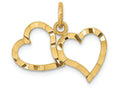 FJC Finejewelers 14k Yellow Gold Double Heart Charm