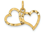 FJC Finejewelers 14k Yellow Gold Double Heart Charm