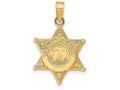 FJC Finejewelers 14k Yellow Gold Deputy Sheriff Badge with Bear Charm
