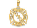 FJC Finejewelers 14k Yellow Gold Vfd Ladies Aux Shield Charm