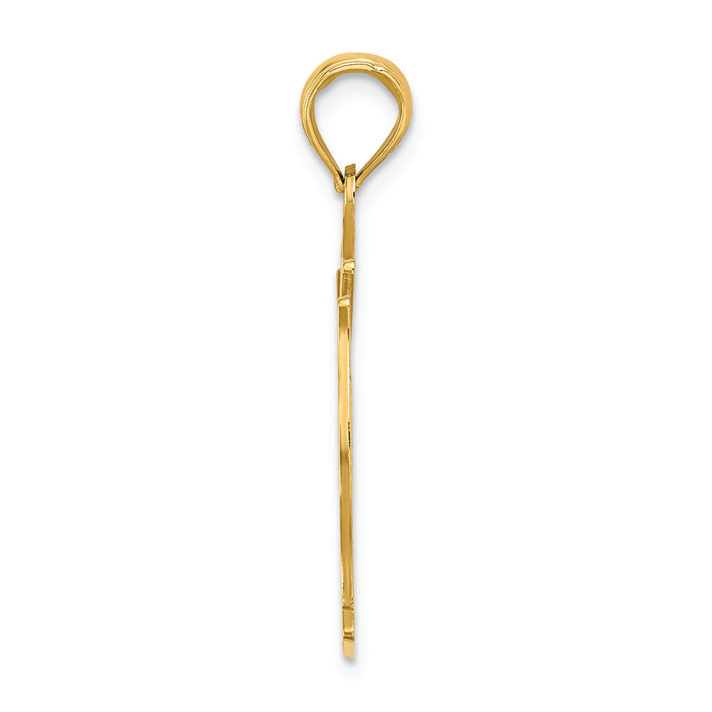 FJC Finejewelers 14k Yellow Gold Fd Ladies Aux In Shield Charm