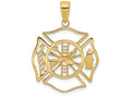FJC Finejewelers 14k Yellow Gold Fireman Shield Charm
