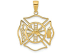FJC Finejewelers 14k Yellow Gold Fireman Shield Charm