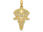 FJC Finejewelers 14k Yellow Gold Caduceus with Nurses Cap Charm