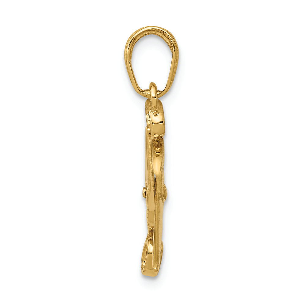FJC Finejewelers 14k Yellow Gold 3d Moveable Scissors Charm