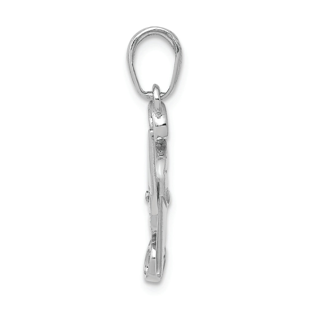 FJC Finejewelers 14k White Gold 3d Moveable Scissors Charm