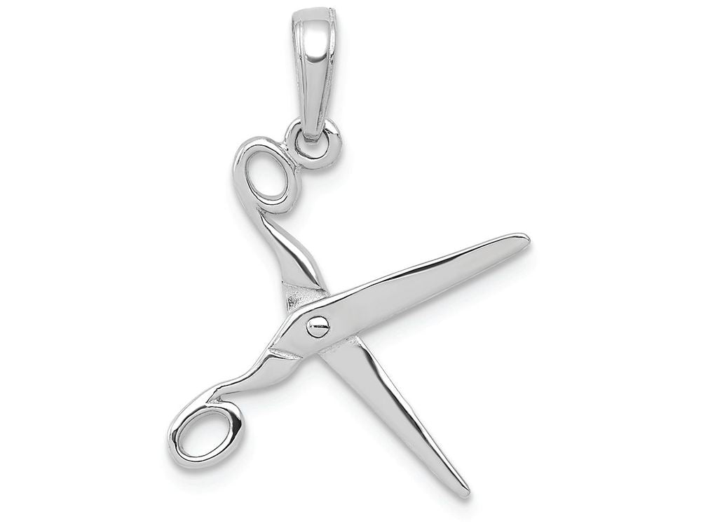 FJC Finejewelers 14k White Gold 3d Moveable Scissors Charm