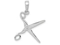 FJC Finejewelers 14k White Gold 3d Moveable Scissors Charm